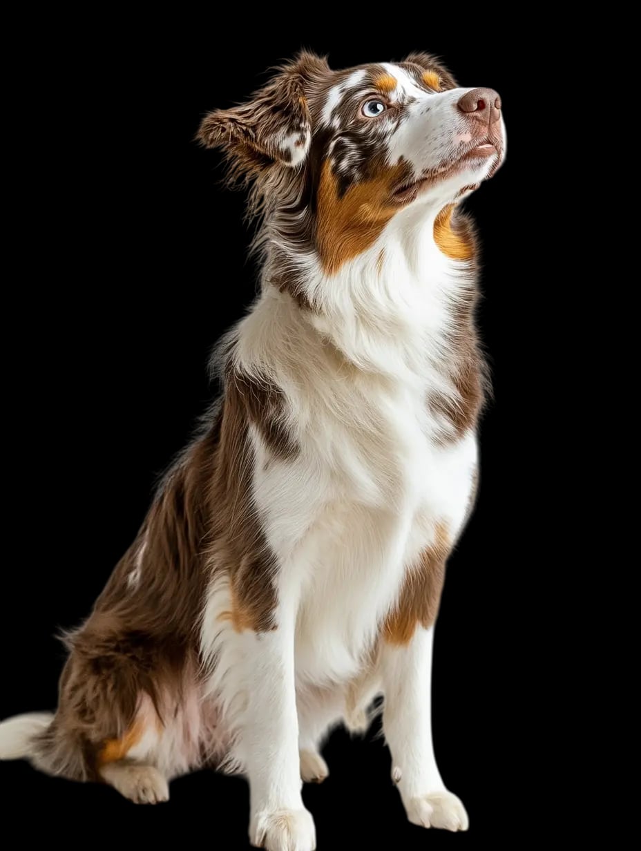 Chien regardant le ciel